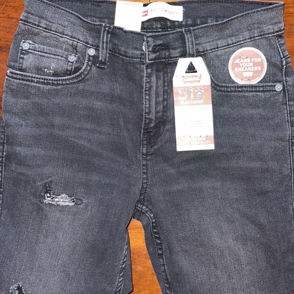 512 Slim Taper Levi’s big Kids size 14 regular Blk - Picture 5 of 6
